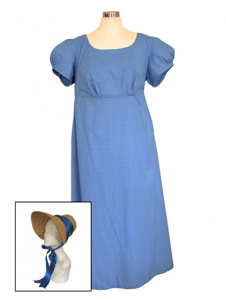 Ladies 19th Century Regency Jane Austen Day Gown Size 24 - 26 Image